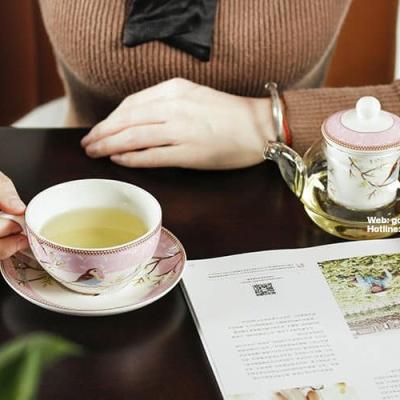 BỘ TRÀ CHIỀU 1 NGƯỜI HỌA TIẾT CHIM HOA